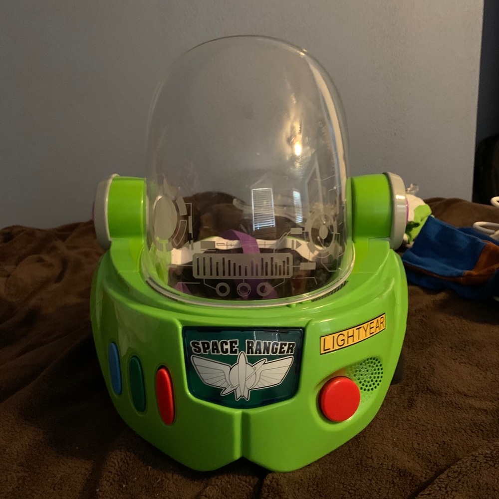 Buzz Lightyear helmet.